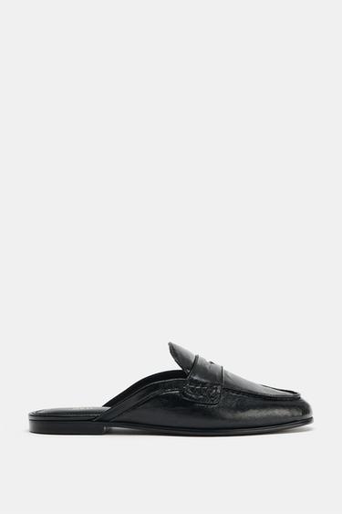MULE LOAFERS - Black by Zara