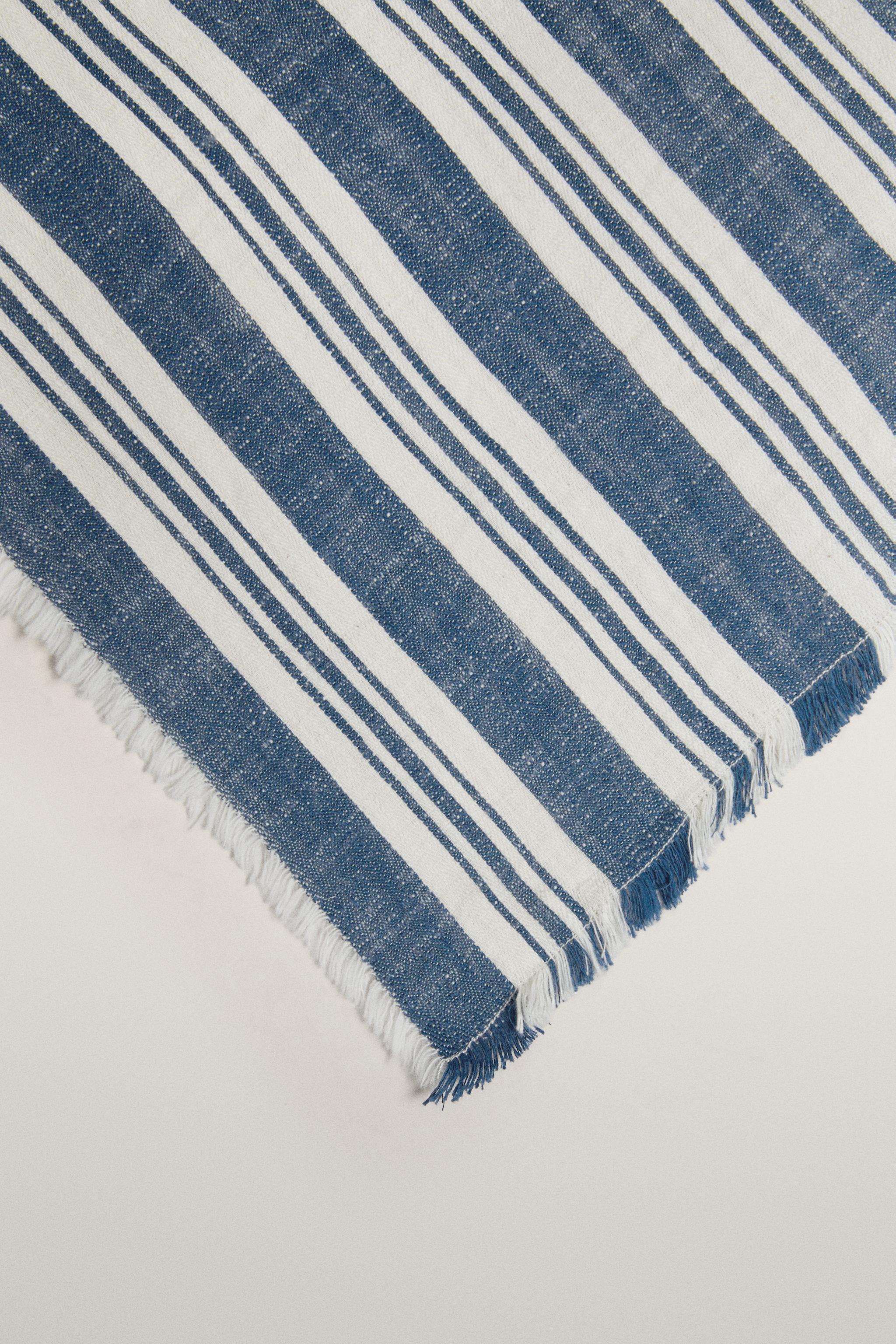 COUVERTURE COTON RAYURES