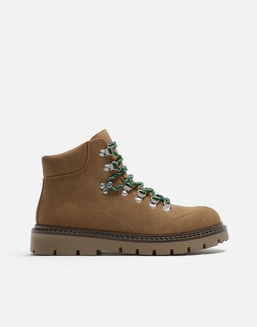 BOTA COM CADARÇOS - Marrom-camel da Zara