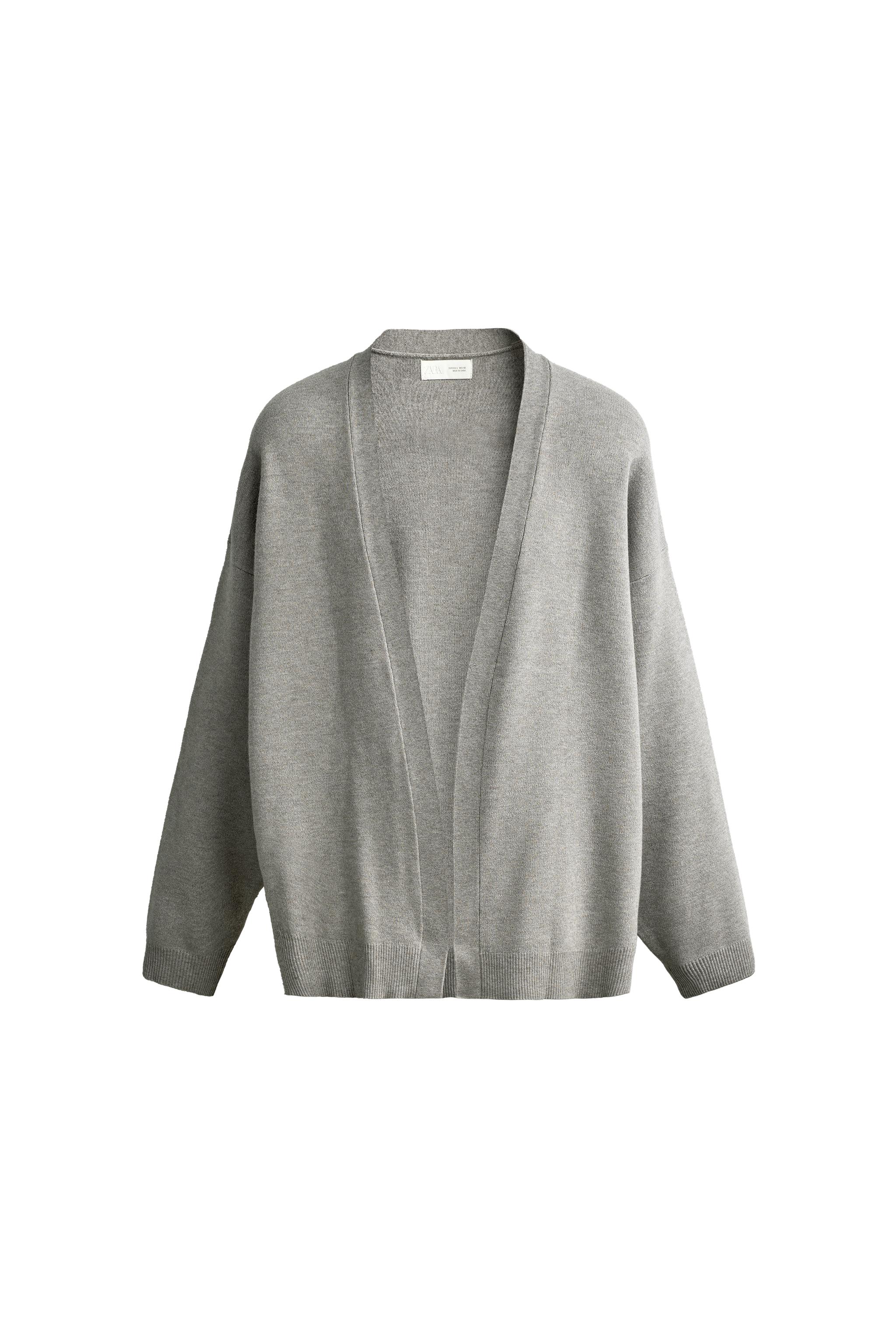 リラックスフィット オープンカーディガン - ブラック | ZARA Japan / 日本
