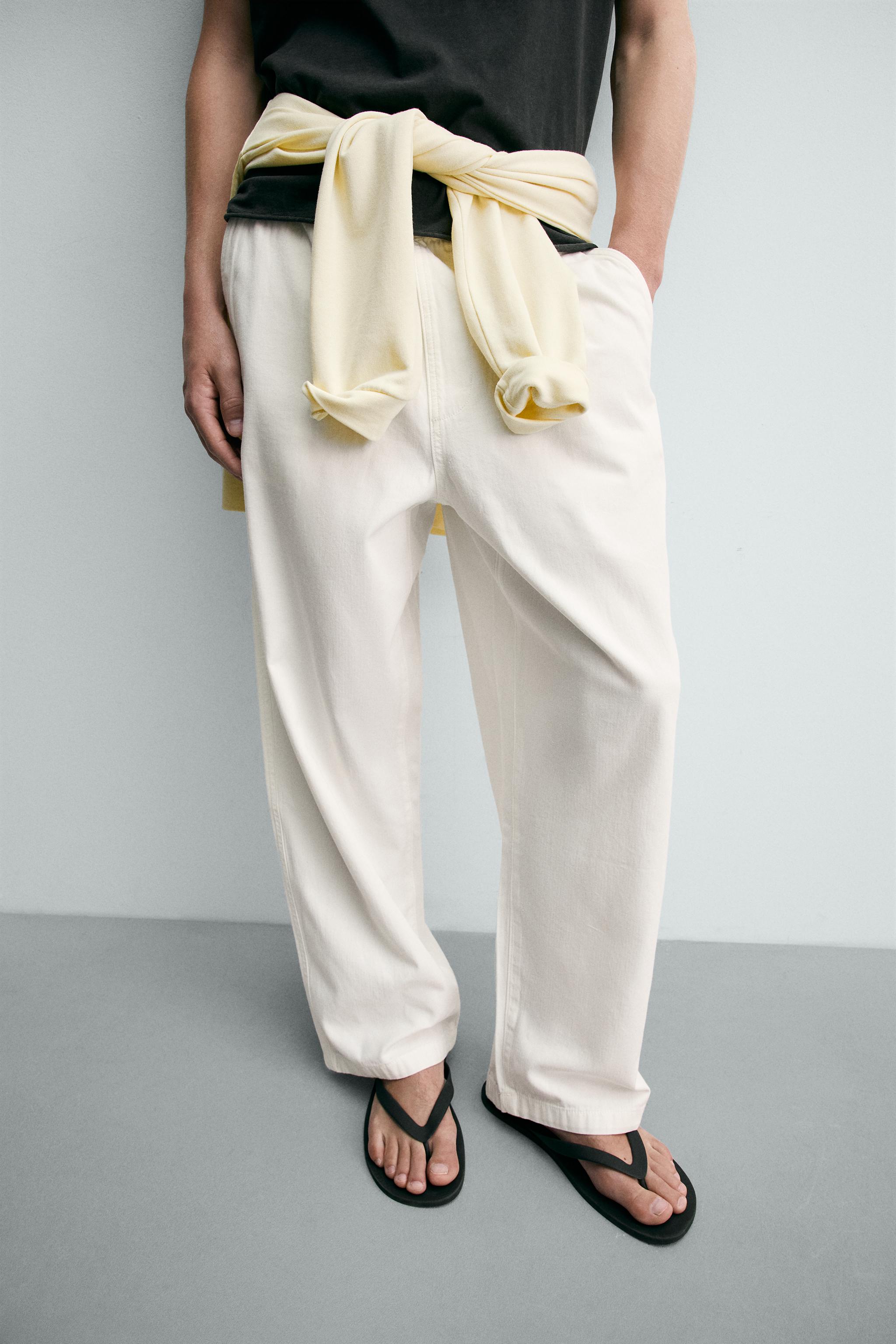 PANTALON COUPE DÉCONTRACTÉE À CHEVRONS