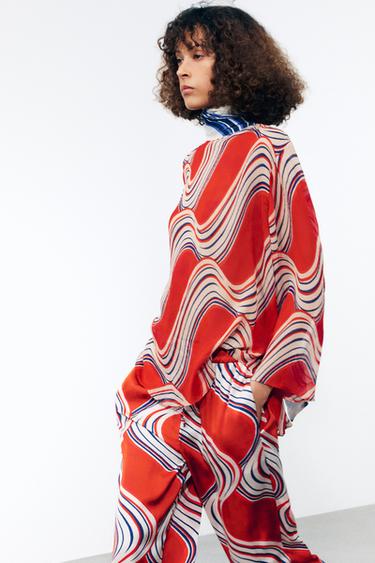 ZW COLLECTION PRINTED SHIRT WITH BOW - Multicoloured by Zara - Image 3