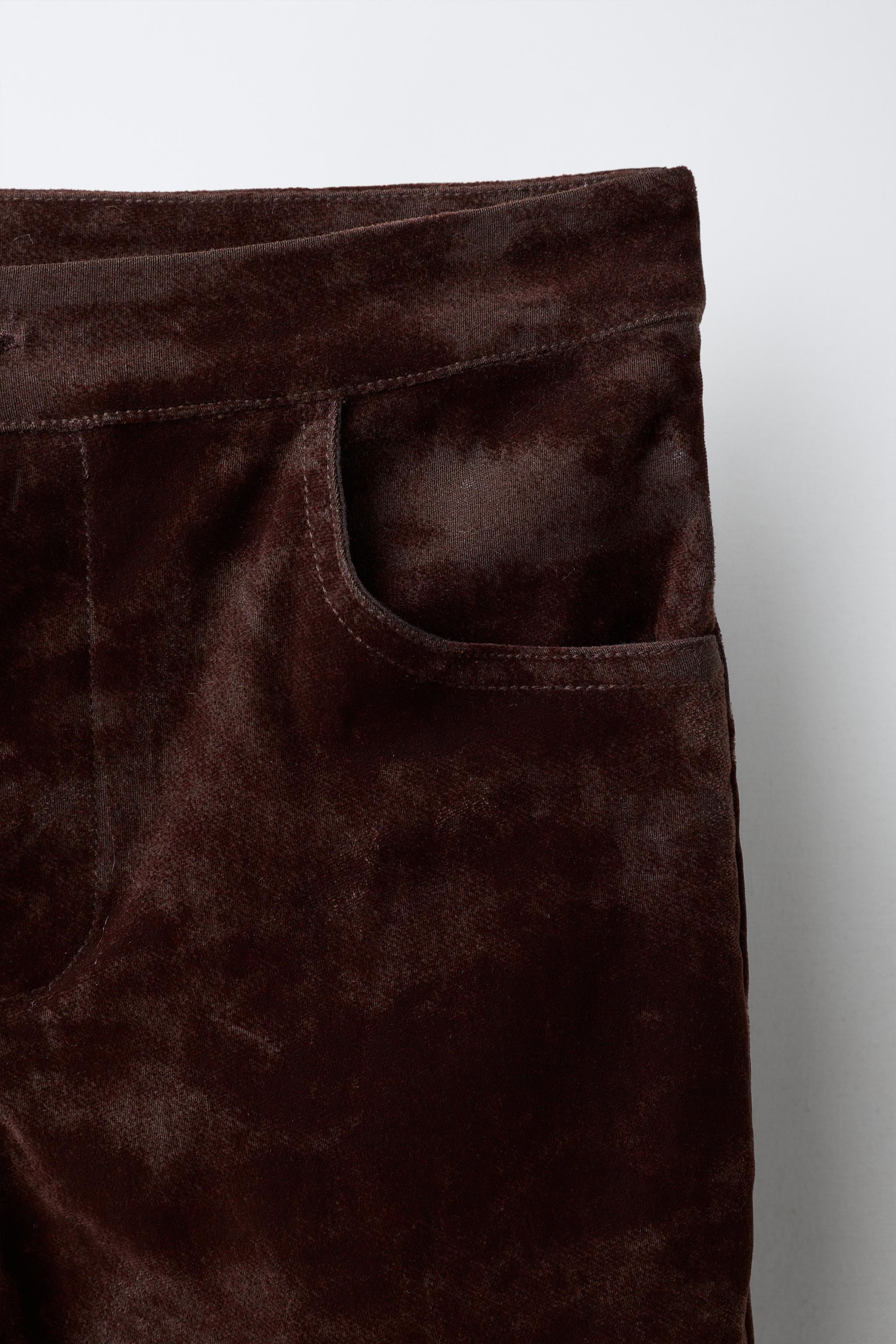 FLOCKED BUCKLE PANTS