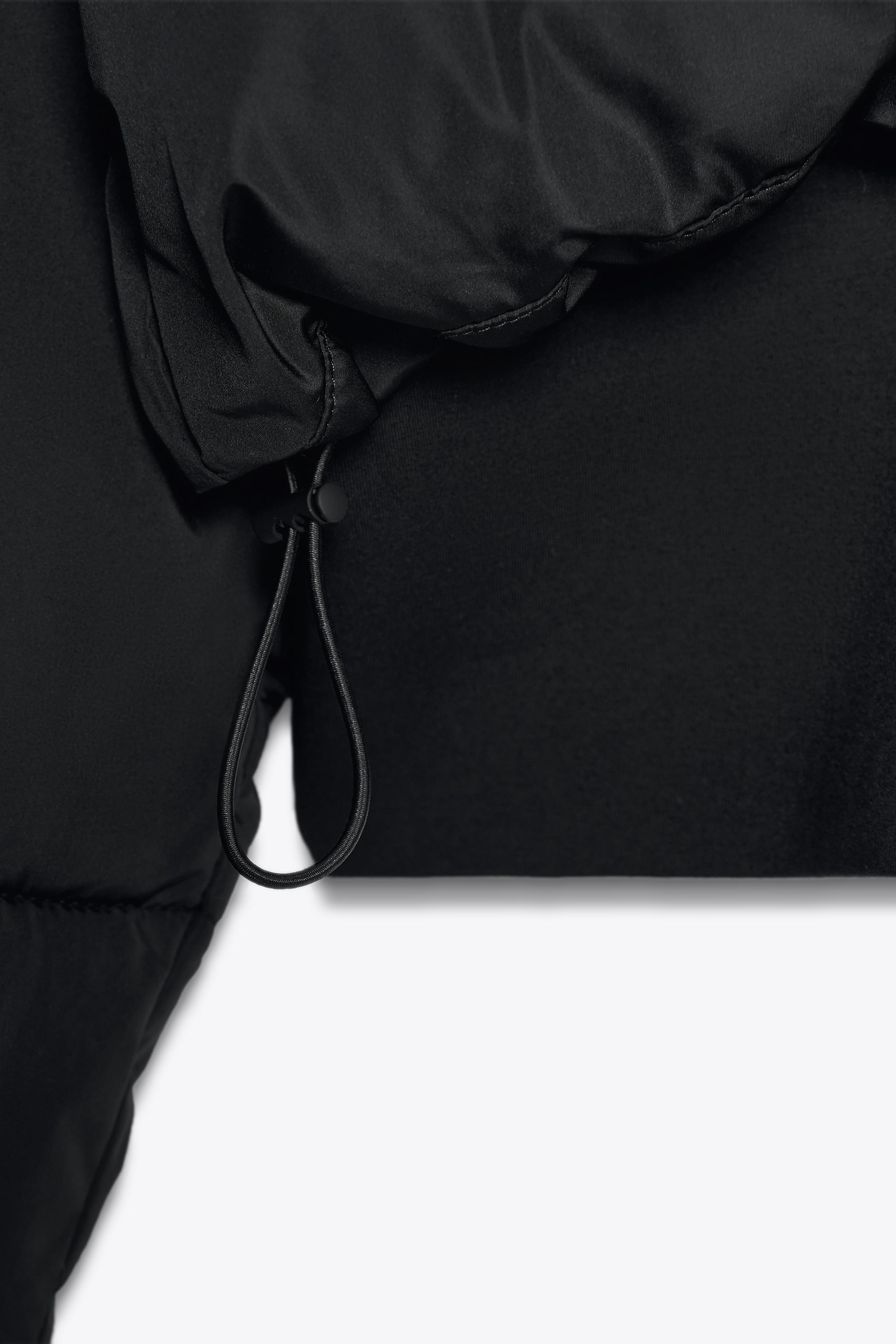 COMBINATION SHORT PUFFER ANORAK - Black | ZARA United States