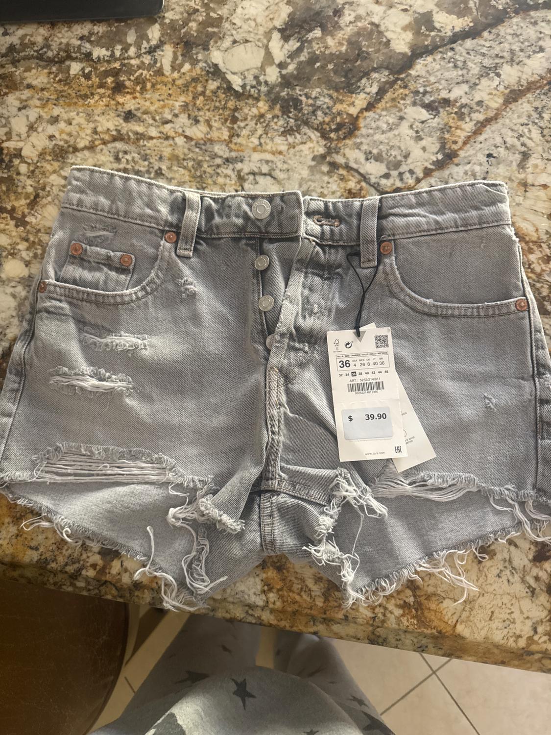SHORTS DENIM TRF TIRO ALTO