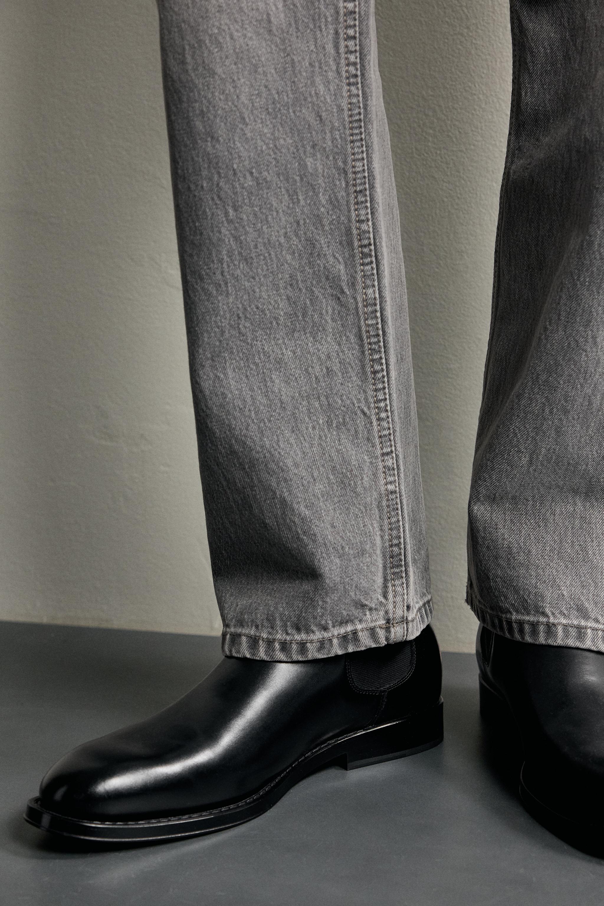 Мужские ботинки Zara POINTED-TOE CHELSEA BOOTS — фото 3