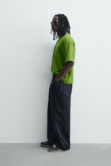 T-SHIRT RELAXED FIT À IMPRIMÉS DÉLAVÉS - Vert de Zara - Image 3