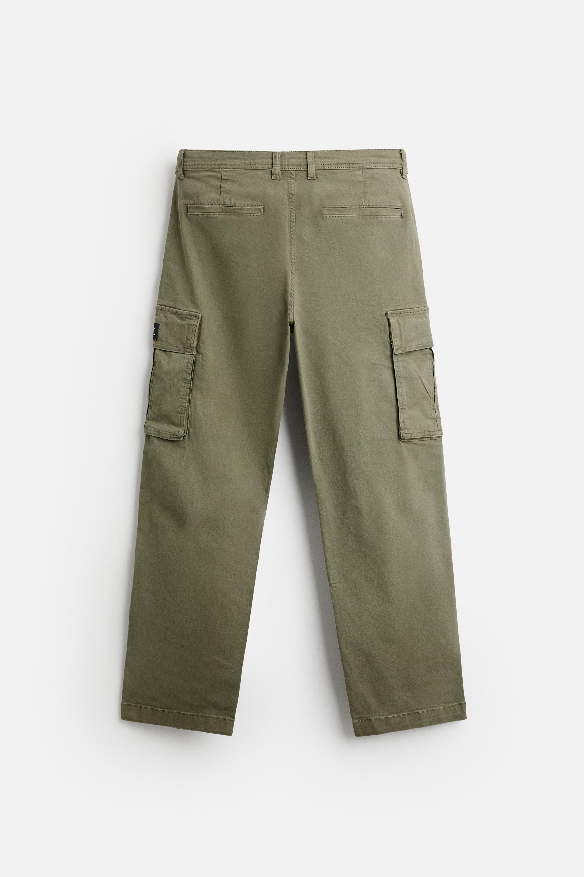 PANTALON STYLE MILITAIRE COUPE DECONTRACTEE Gris fonce ZARA Canada