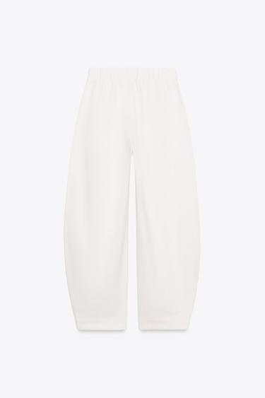 PLUSH TROUSERS WITH BELT - Ecru by Zara - Image 5