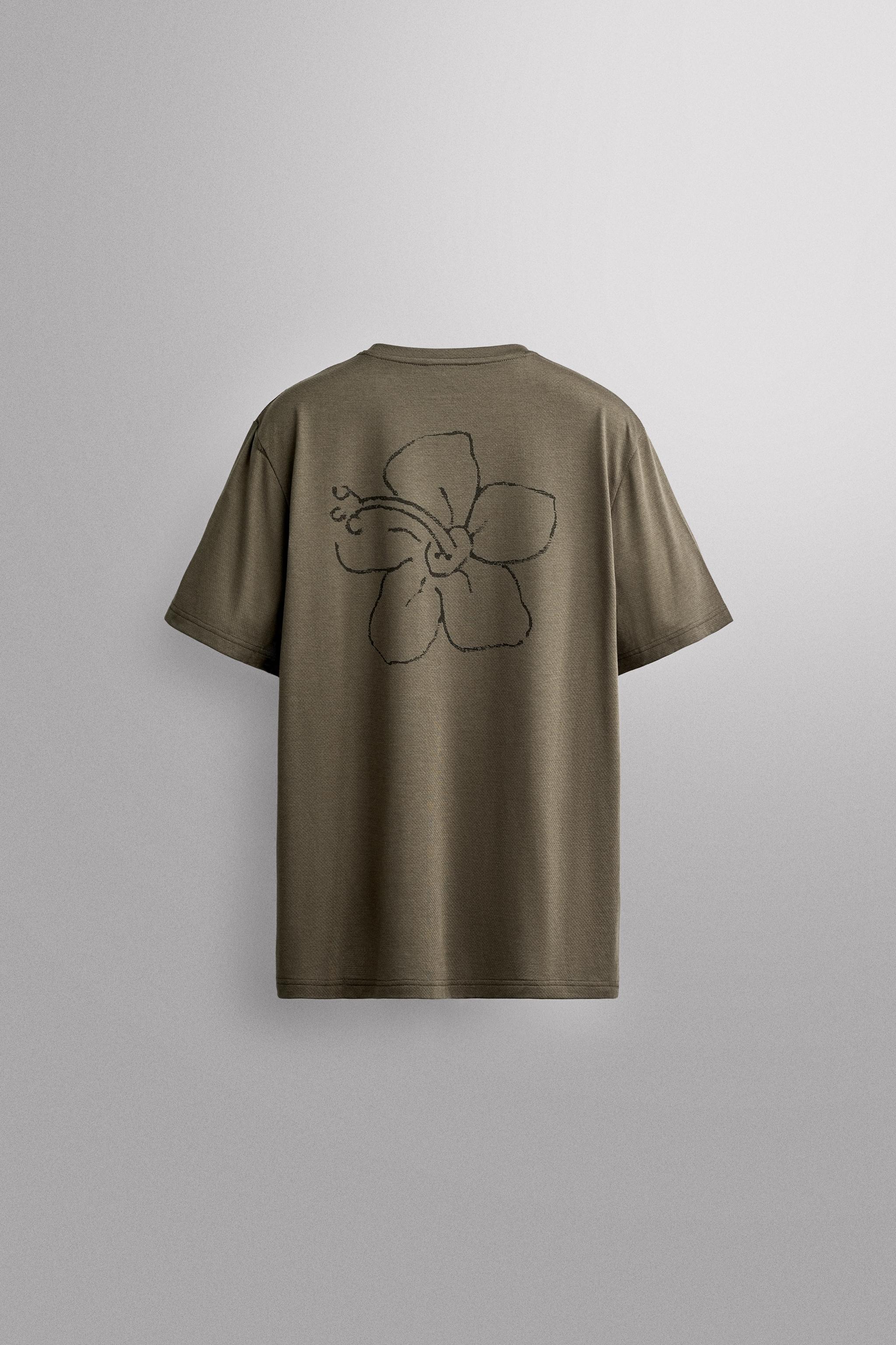 FLORAL PRINT TECHNICAL T-SHIRT