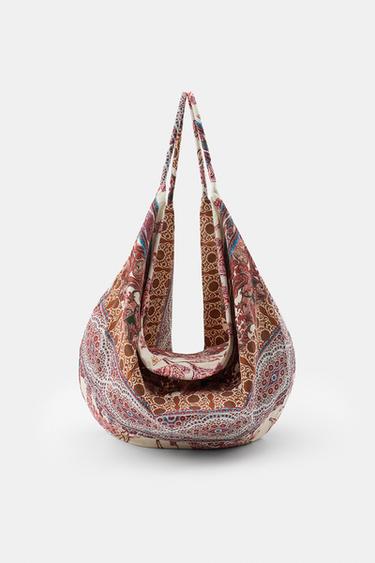SAC EN COTON IMPRIMÉ PATCHWORK - unique de Zara - Image 5