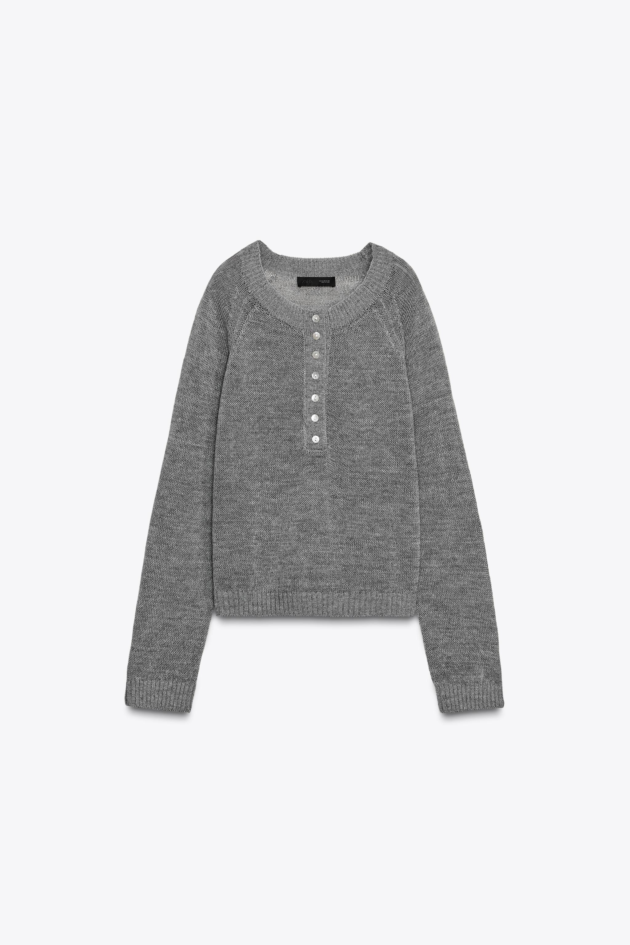 KNIT BAKER SWEATER - Gray marl | ZARA United States