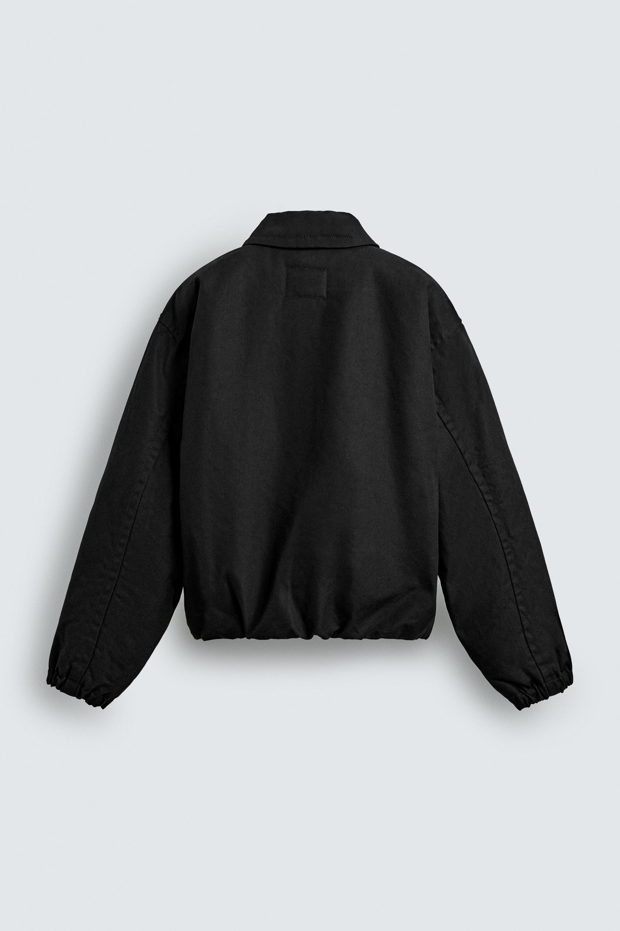 WAXED FINISH DENIM JACKET - Black | ZARA United States