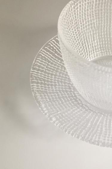 GLASS TEACUP WITH RAISED DESIGN -  by Zara - Image 4