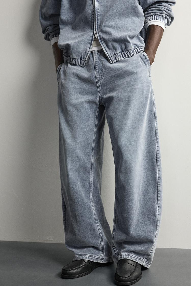 PANTALÓN BALLOON FIT DENIM AFELPADO