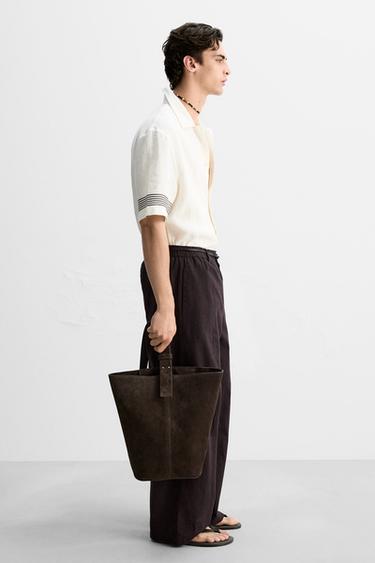 SAC EN CUIR LIMITED EDITION - Marron de Zara - Image 1