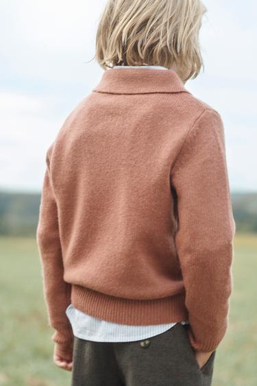 POLO EN MAILLE 100 % LAINE ÉDITION LIMITÉE - Tuile de Zara - Image 2