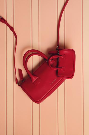 CROSSBODY BAG WITH CHARM - Red by Zara
