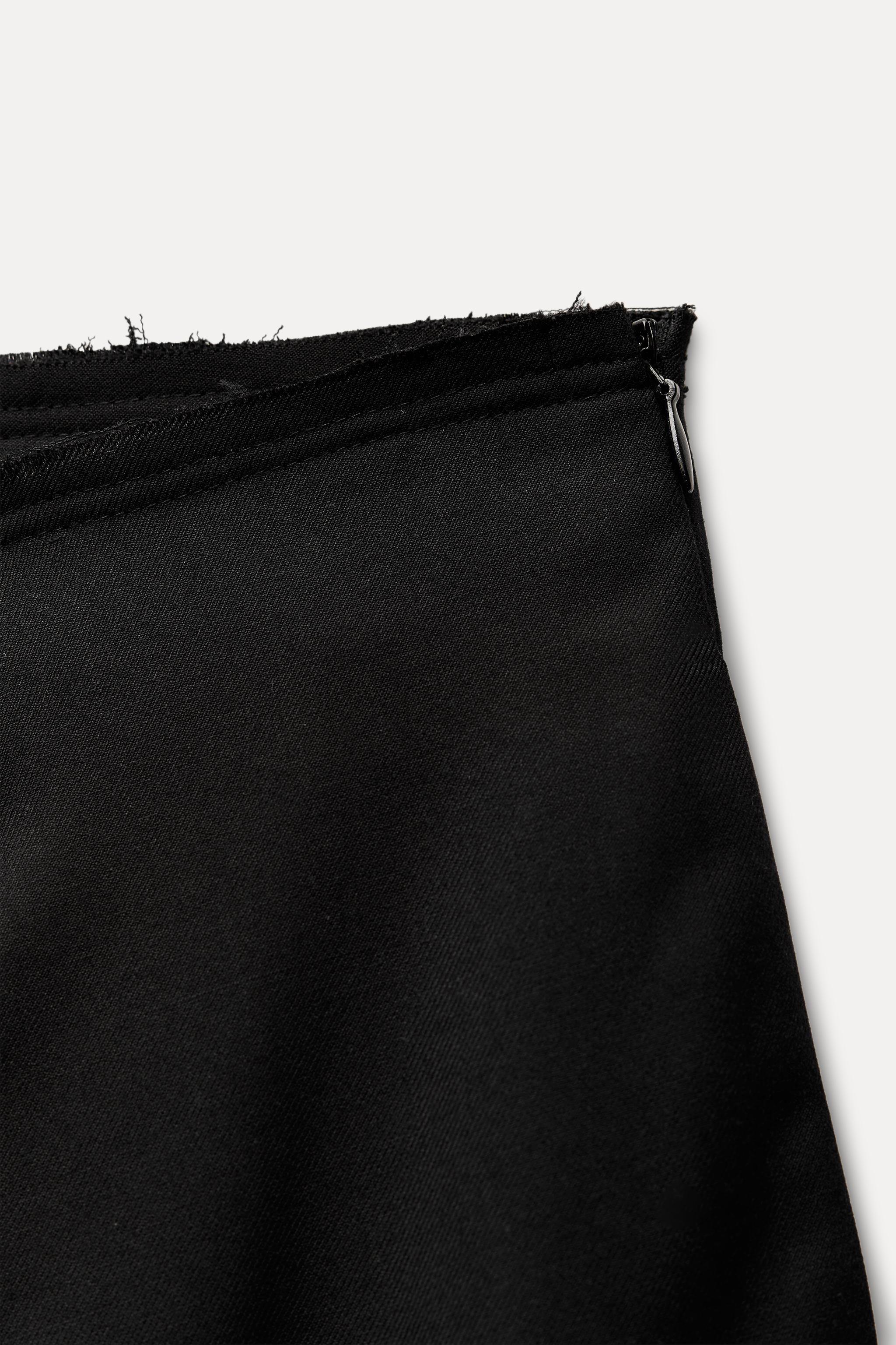 ZW COLLECTION バルーン刺繍スカート - ブラック | ZARA Japan