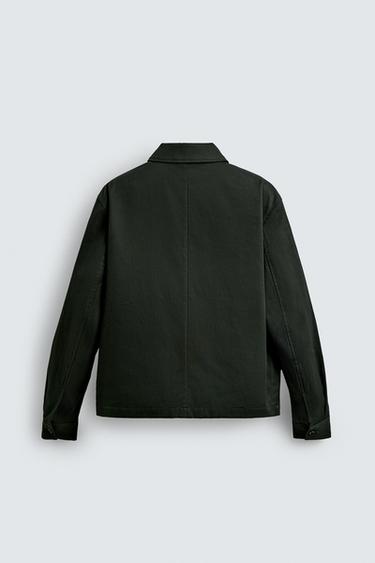 REGULAR FIT JACKET WITH POCKETS - Dark green by Zara - Image 8