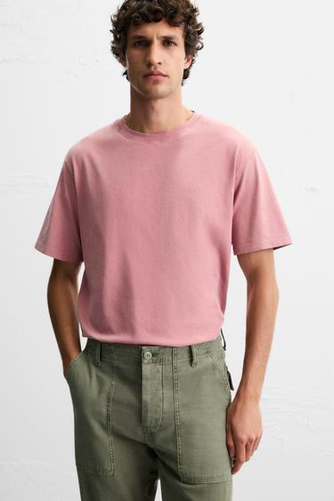 PLAYERA LAVADA - Salmón de Zara