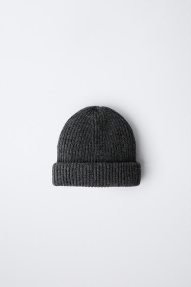 Zara BASIC KNIT HAT - Gray marl