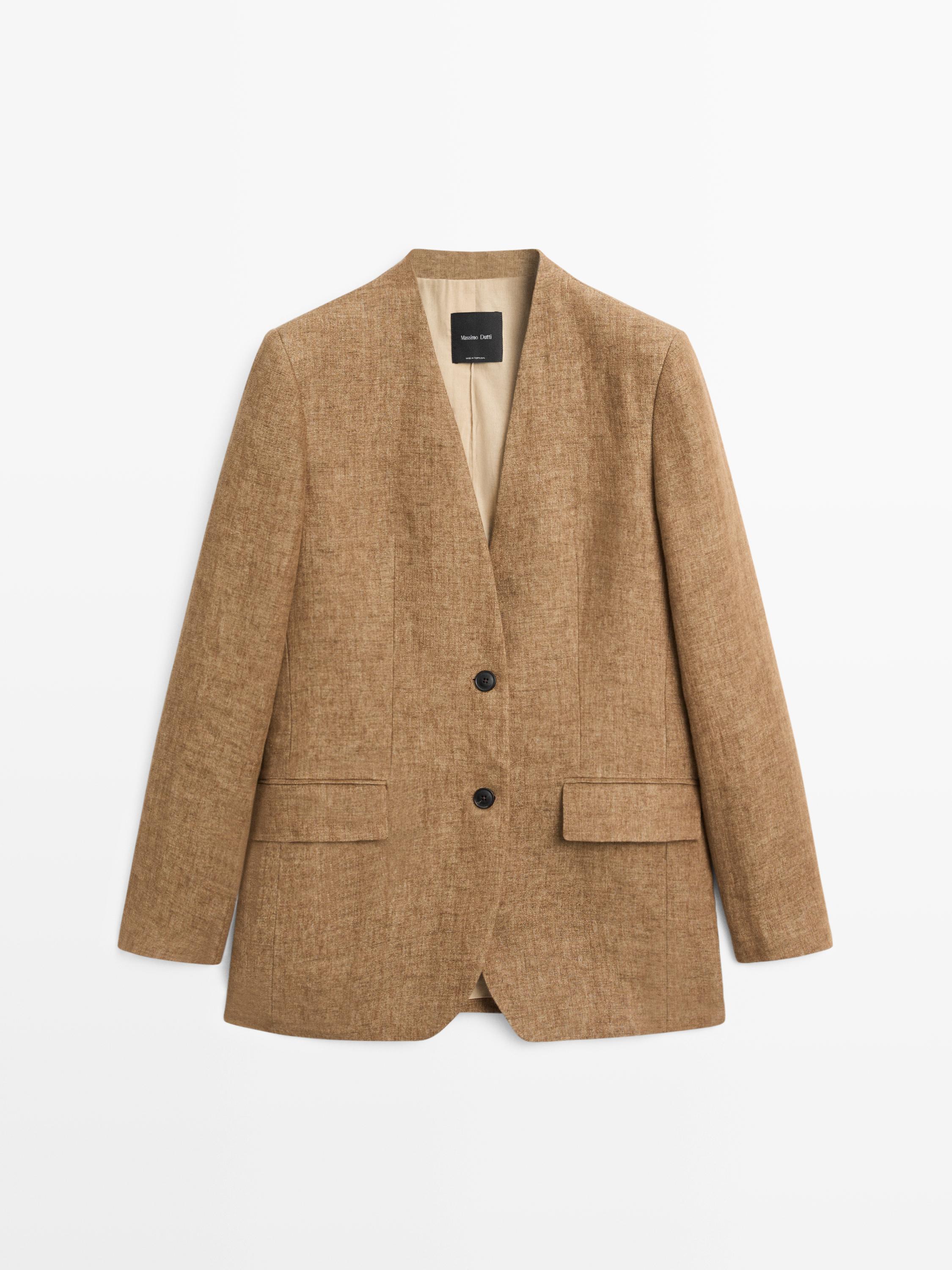 100% linen melange suit blazer