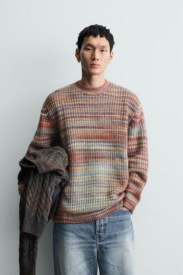TEXTURED STRIPED JUMPER - Multicoloured by Zara