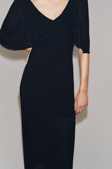 LONG KNIT DRESS - Dark navy by Zara - Image 5