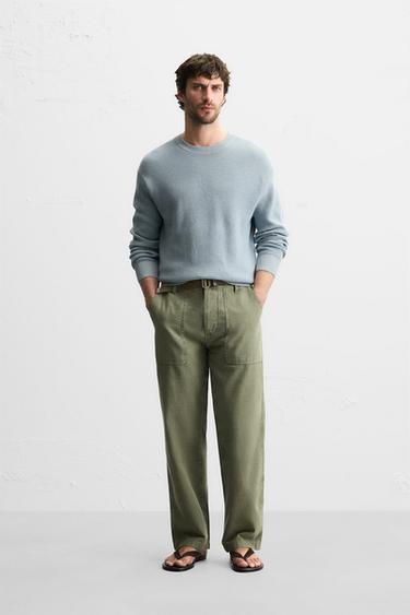 CAMISOLA DE MALHA PONTO PÉROLA - Azul-vigoré da Zara