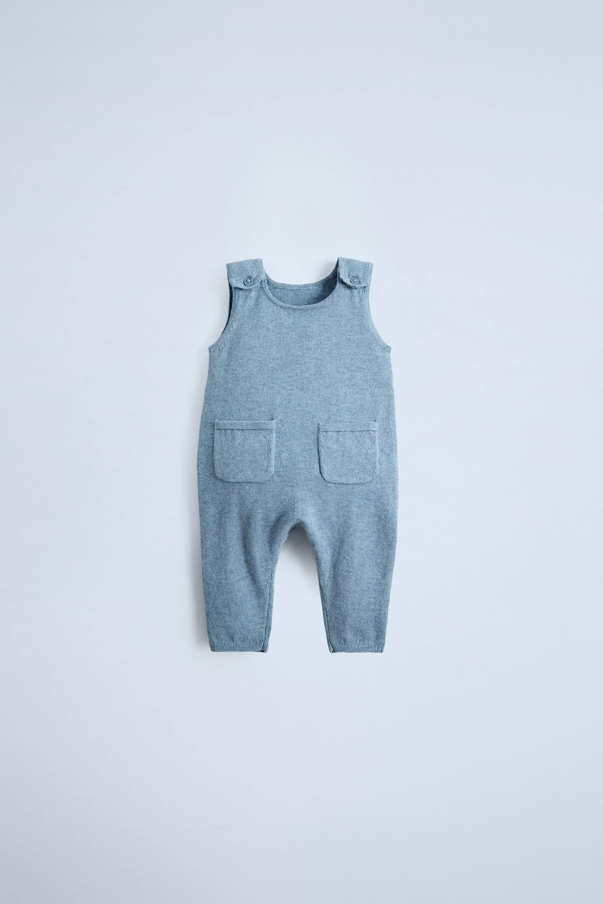ZARA Baby】カシミヤ100%ニット キモノロンパース ボンネ付き