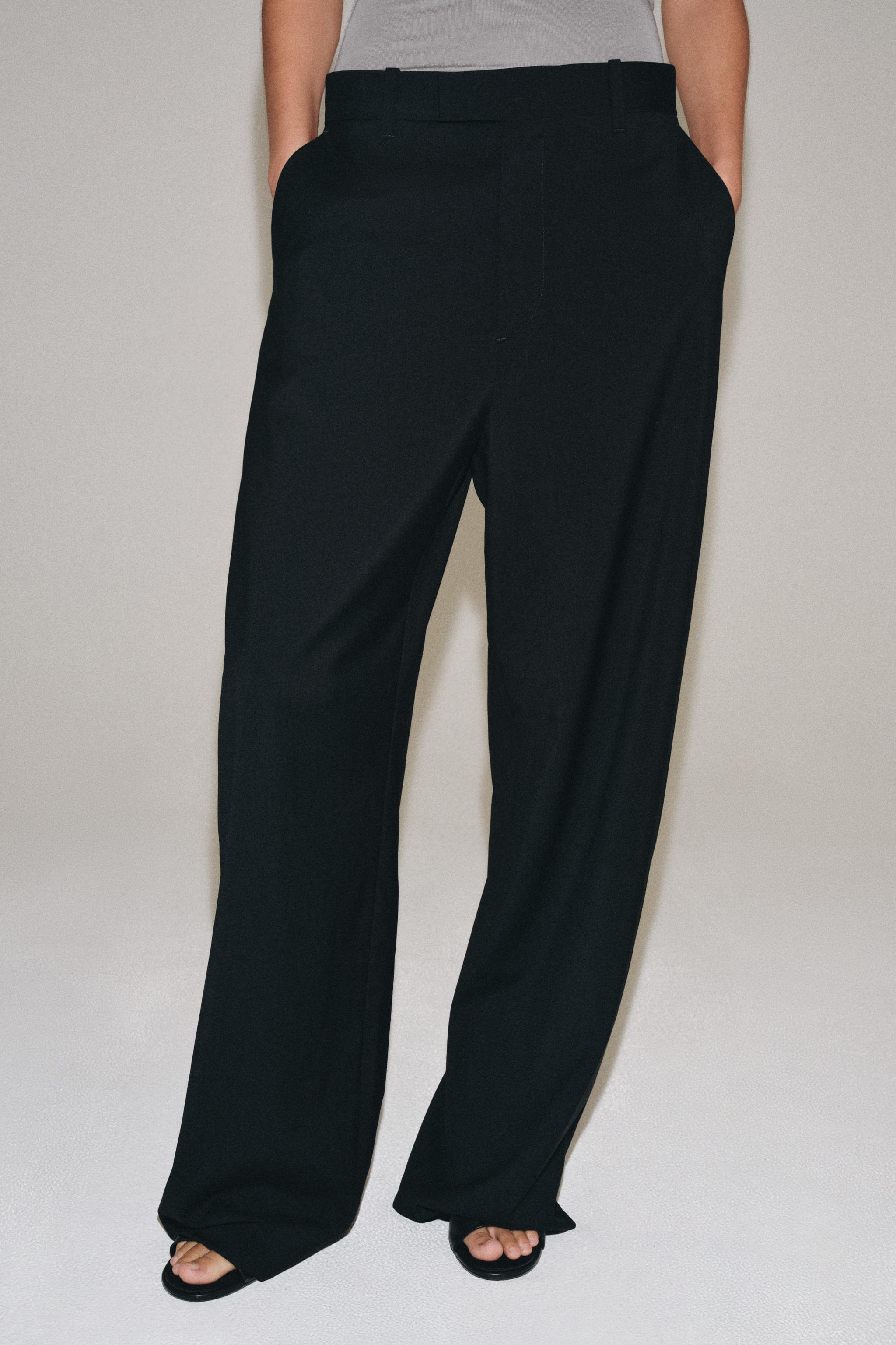 ZW COLLECTION 100% WOOL WIDE-LEG PANTS