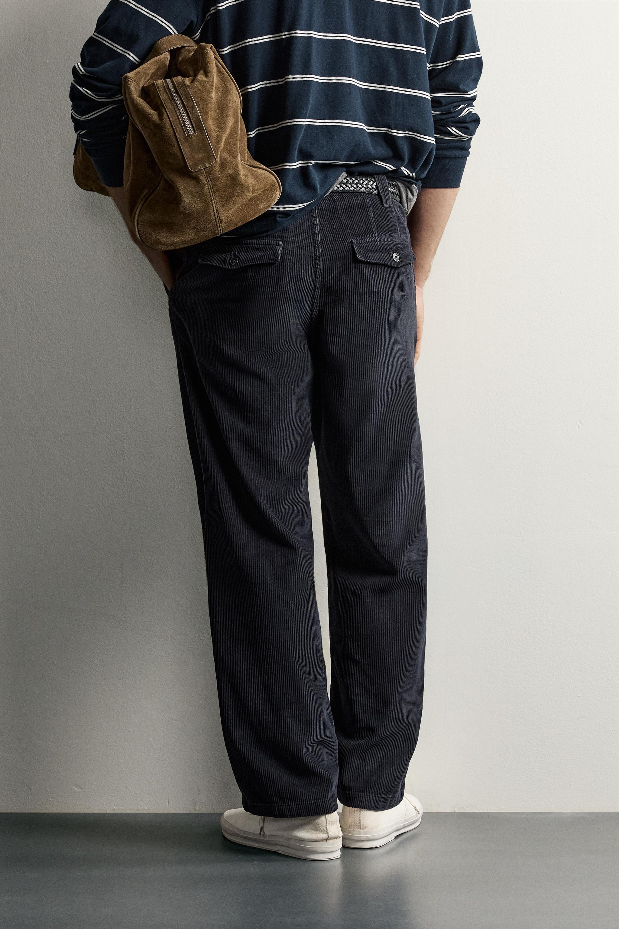 STRAIGHT-FIT CORDUROY PANTS