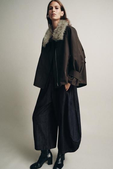 PARKA WATER REPELLENT ZW COLLECTION - Chocolat de Zara - Image 6