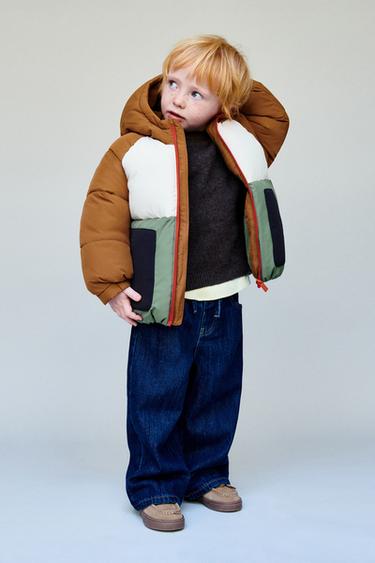 COLOUR BLOCK WATER-REPELLENT PUFFER COAT - Multicoloured by Zara