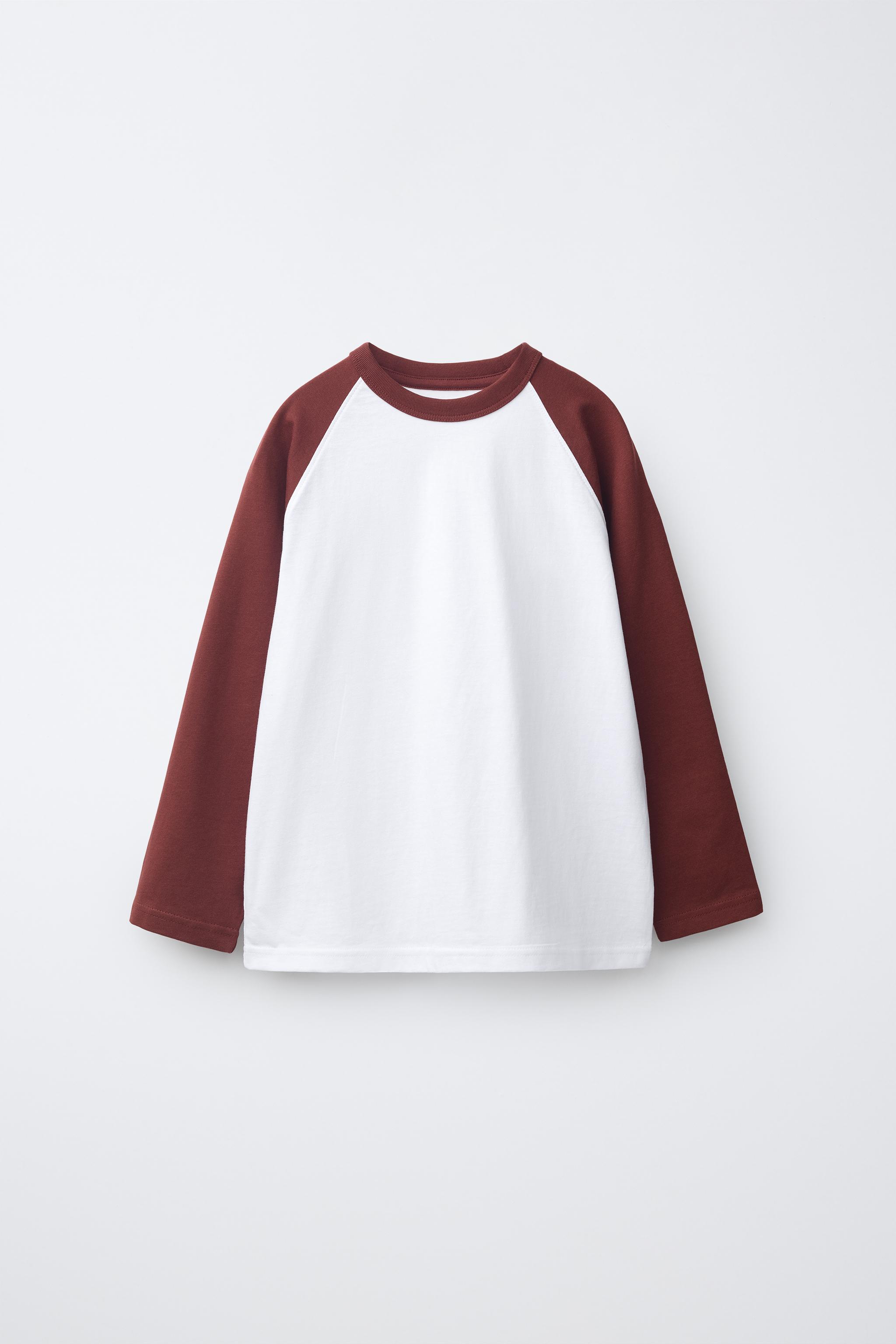 LONG SLEEVE RAGLAN T-SHIRT — Burgundy