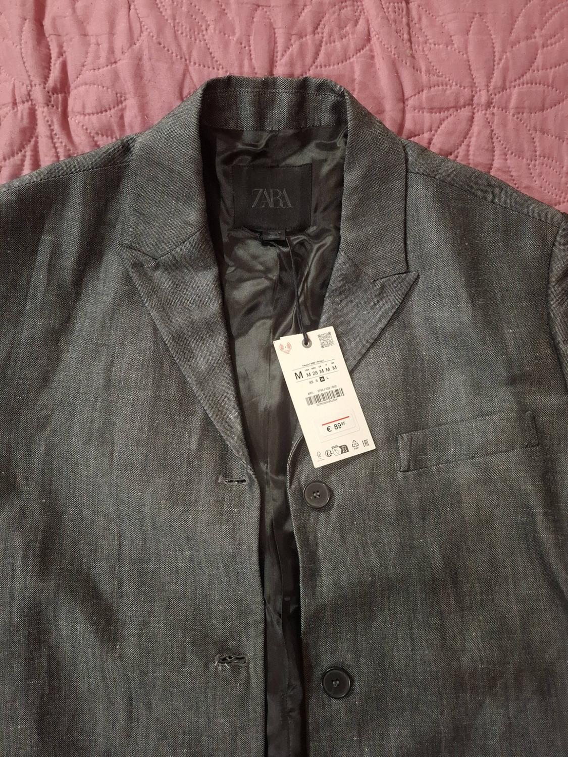ZW COLLECTION STRAIGHT BLAZER WITH LINEN - Image 2