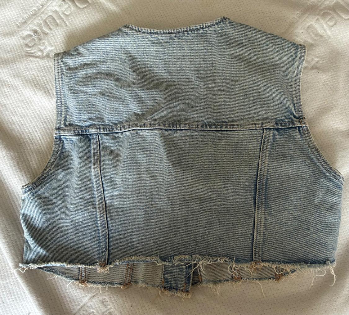 CHALECO CROP DENIM TRF - Image 4
