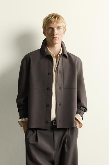 SOBRECAMISA BOXY FIT - Marrón / Topo de Zara