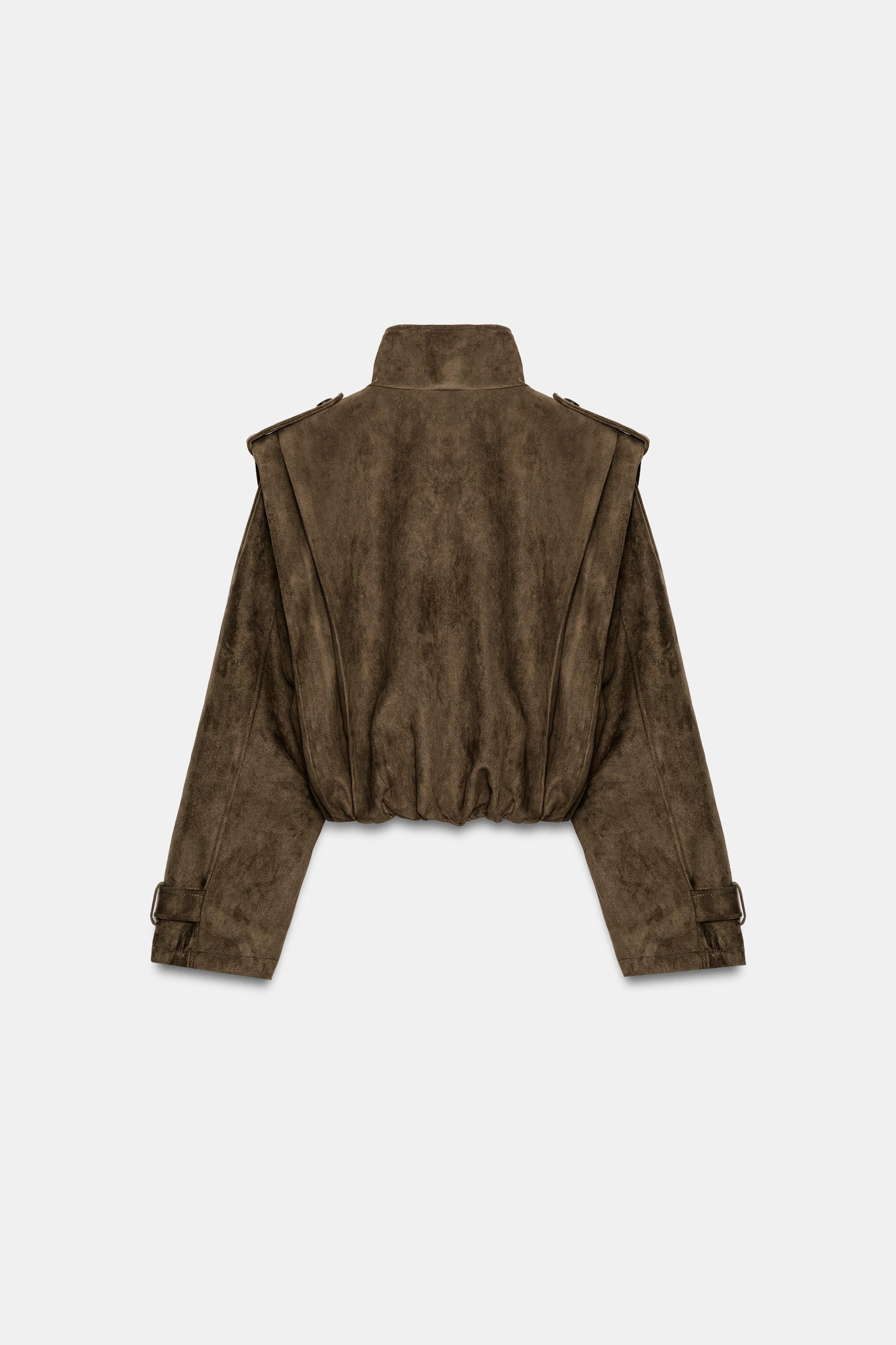 SHORT PLEATED TRENCH COAT
