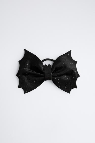 VELVET BATWING SLEEVE HAIR TIE - Black by Zara - Image 3