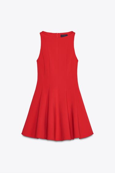 VESTIDO CORTO VUELO - Rojo de Zara - Imagen 0