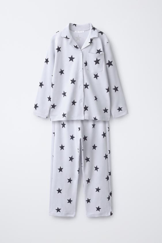 6-14 AÑOS/ PIJAMA ESTAMPADO ESTRELLAS - Azul de Zara - Imagen 0