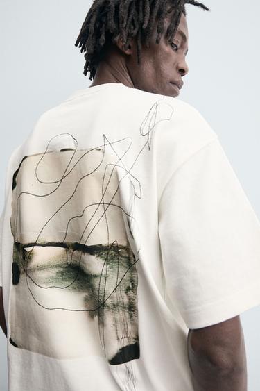 EMBROIDERED PHOTOGRAPHIC PRINT T-SHIRT - White by Zara - Image 6
