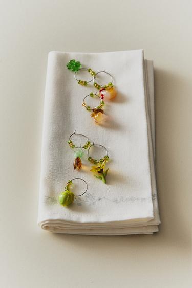 LOT MARQUE-VERRES PÂQUES (LOT DE 6) - Vert de Zara