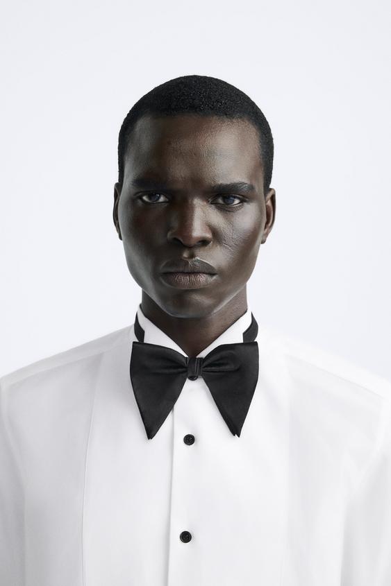 100% SILK WIDE BOW TIE - Black | ZARA Saudi Arabia