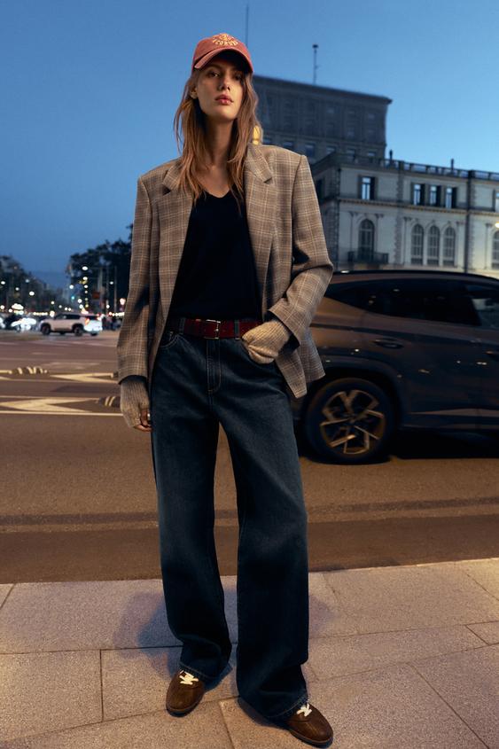 OVERSIZED PLAID BLAZER