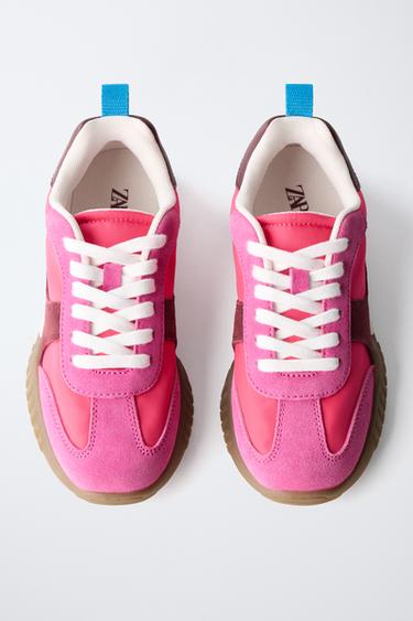 CONTRAST TRAINERS - Fuchsia by Zara - Image 4