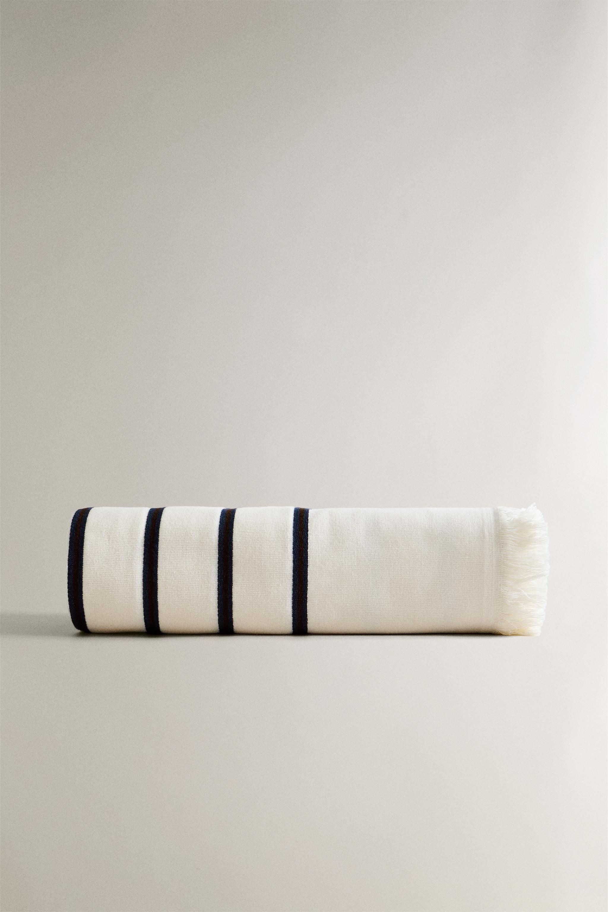 STRIPED COTTON BEACH TOWEL
