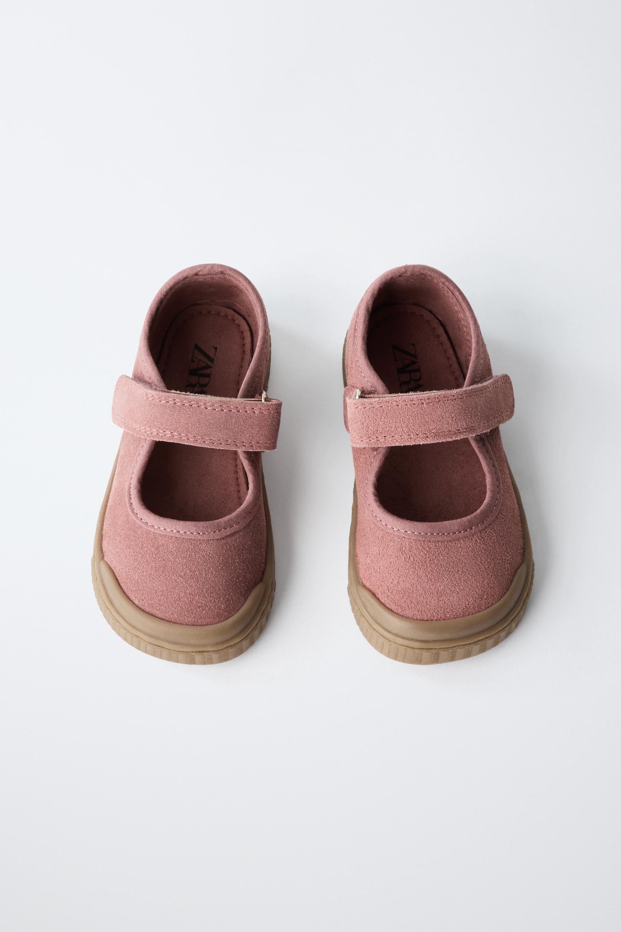 Детские кроссовки Zara LEATHER BAREFOOT OPEN SNEAKERS — фото 9